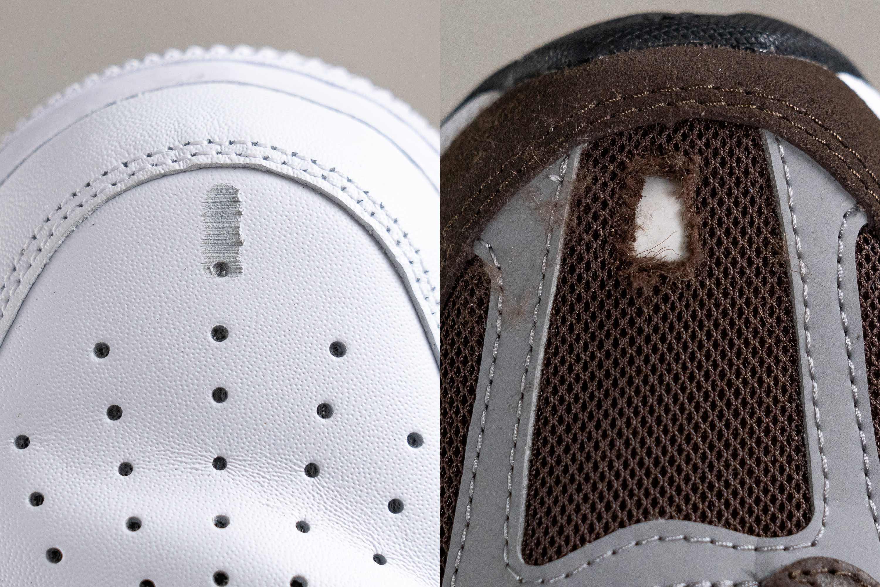 Nike Air Force 1 07 Toebox durability comparison