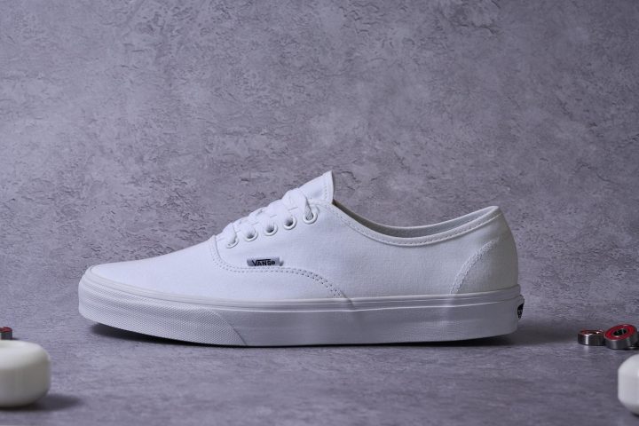 vans classic authentic triple white sneakers