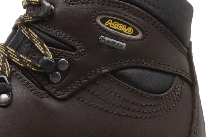 leather is featured on the upper gore tex