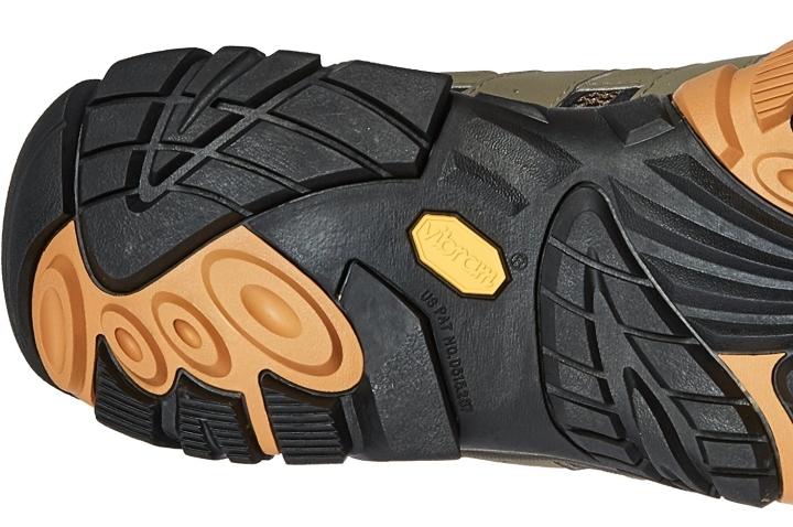a pair of hiking boots Mid GTX outsole