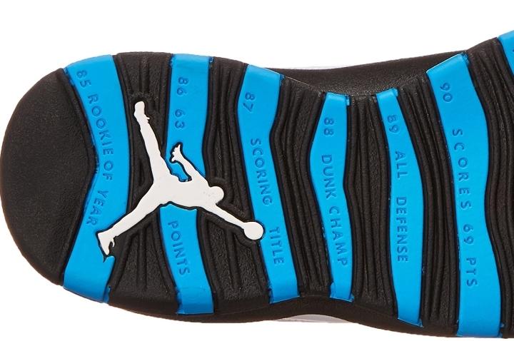 Air Jordan 10 Retro shoe outsole