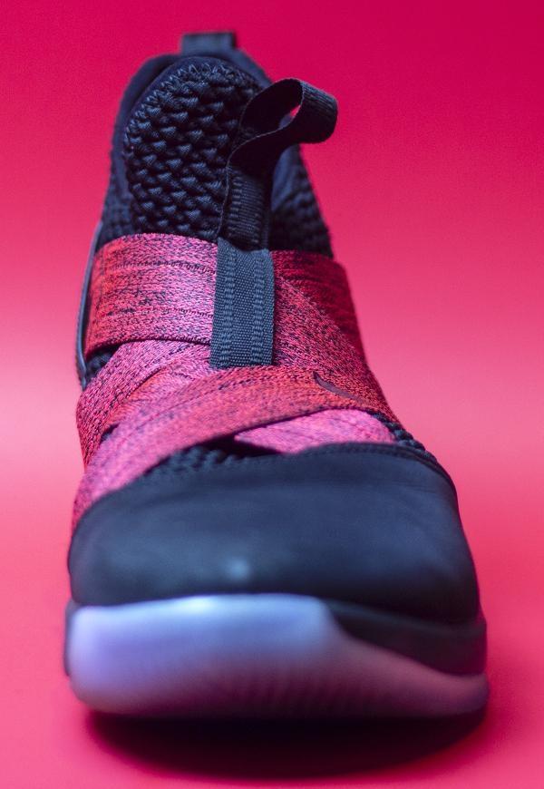 Lebron soldier 12 black best sale and red