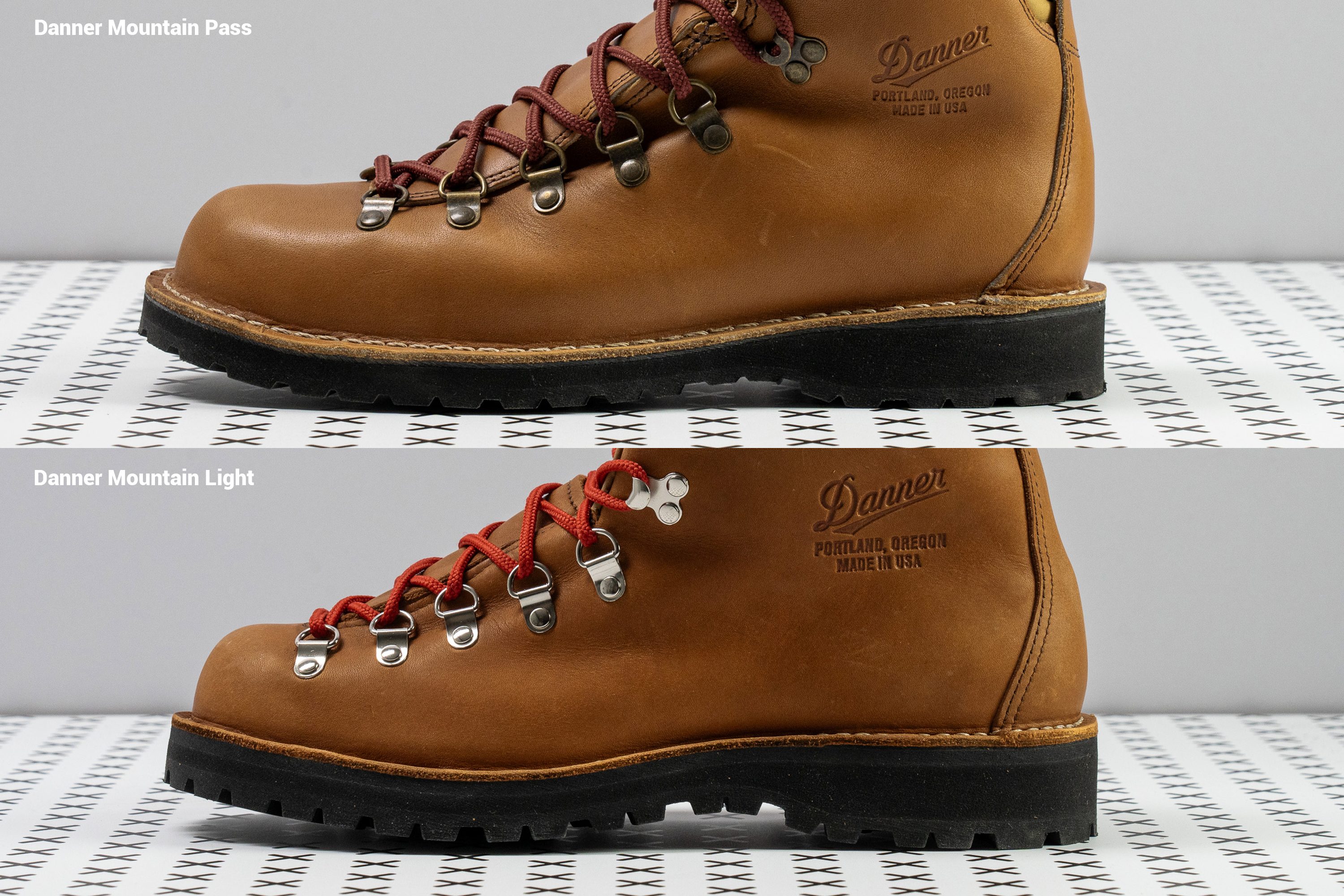 Danner Mountain Pass vs Light comparison