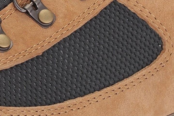 Its durable triangular lugs are formed into a geometry that provides multi-directional traction part nylon, part leather upper