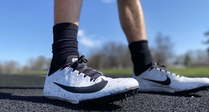 Nike Zoom Rival S 9 in white and black
