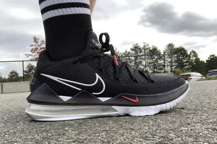 lebron 17 low triple black on feet