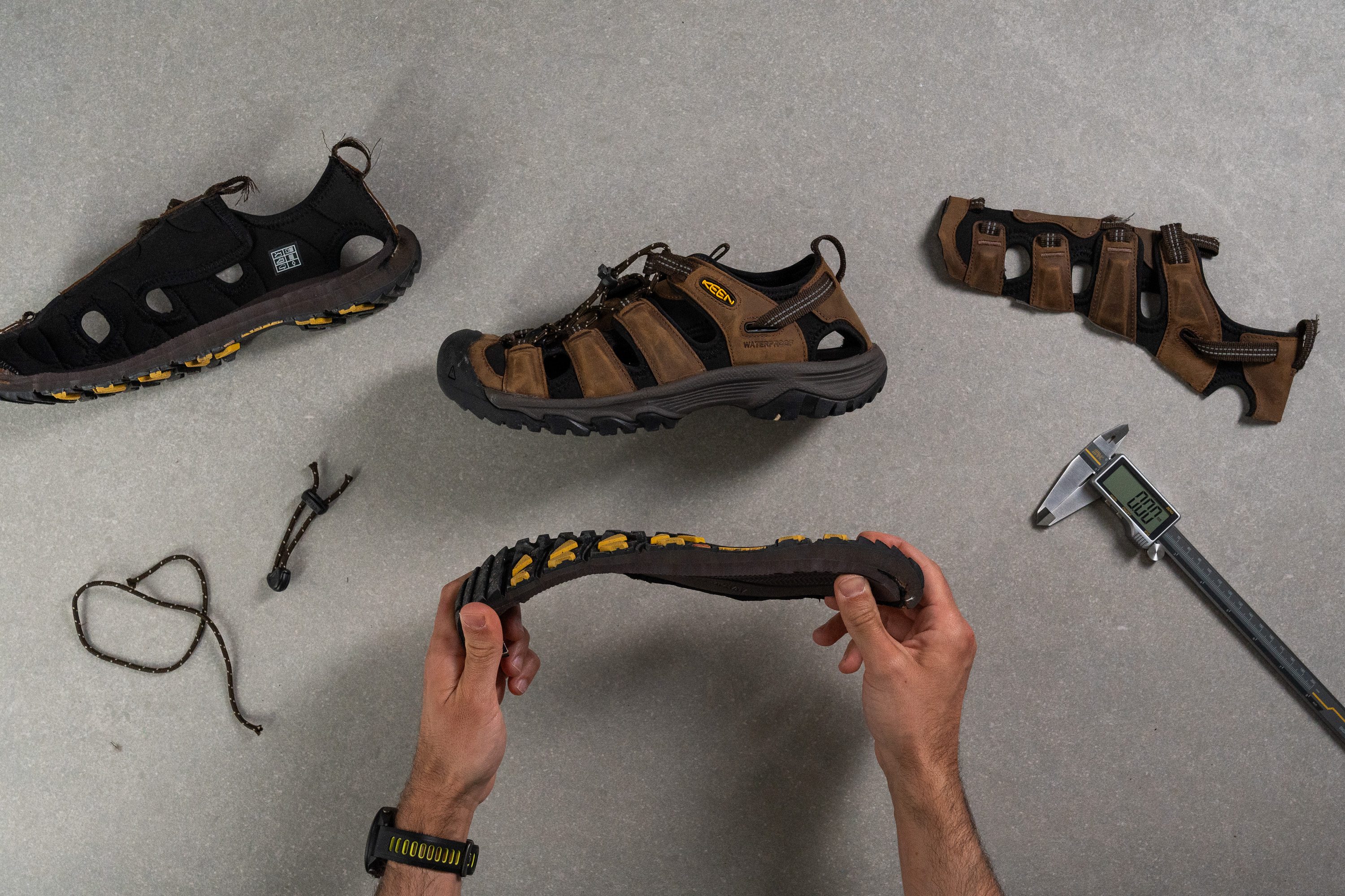 KEEN Targhee 3 sandaal voor heren, Grijs Zwart, 46 EU
