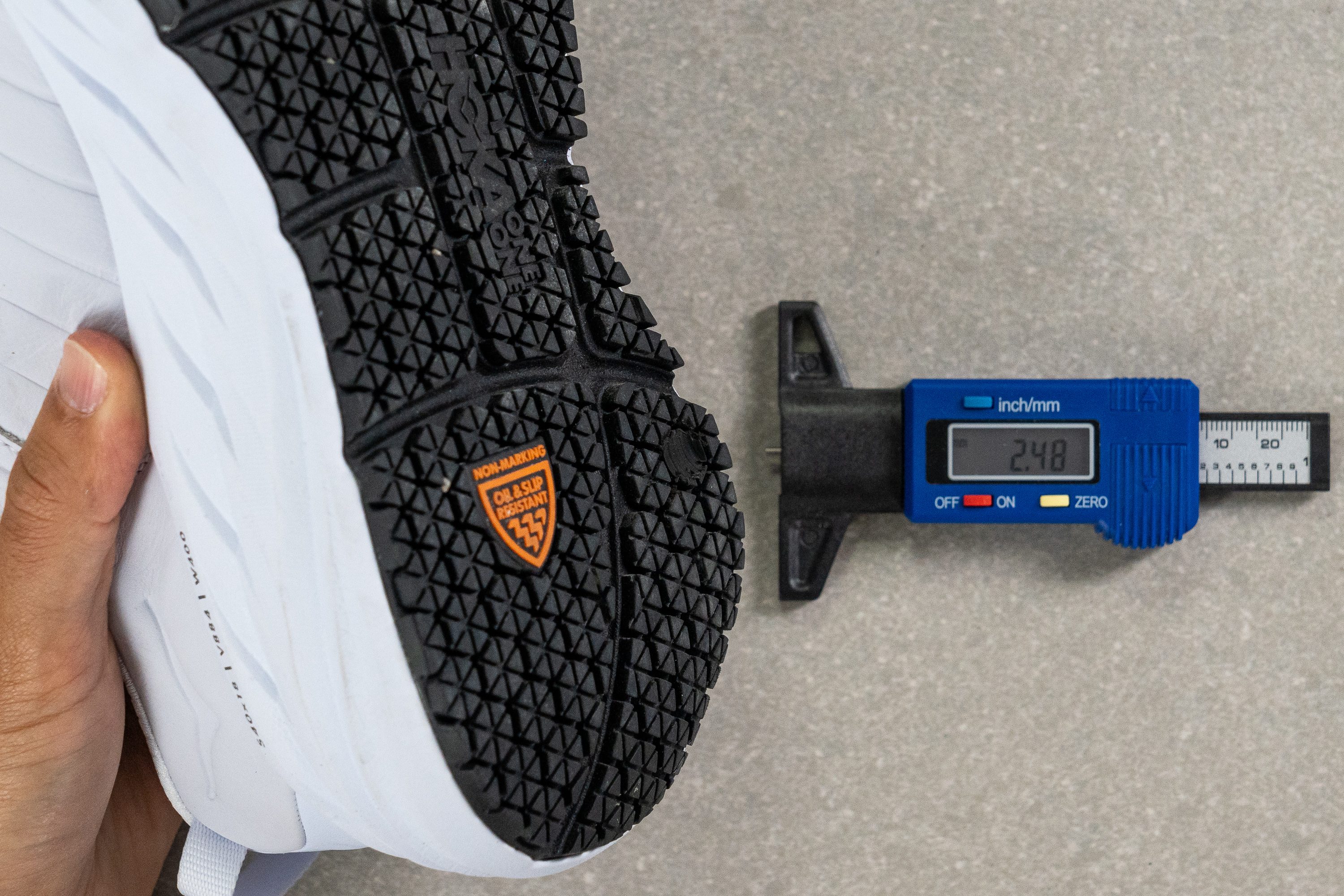 Hoka Bondi SR outsole durability measurement