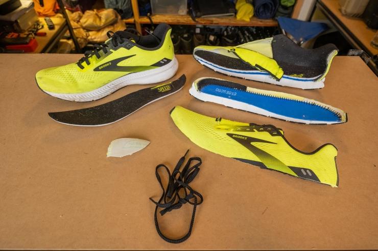 brooks neon yellow running shoes