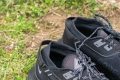 nike pegasus trail 2 gtx heel tab and gaiters closeup
