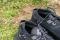 nike pegasus trail 2 gtx heel tab and gaiters closeup