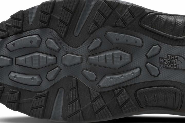 The North Face Chilkat IV Grippy outsole in freezing conditions