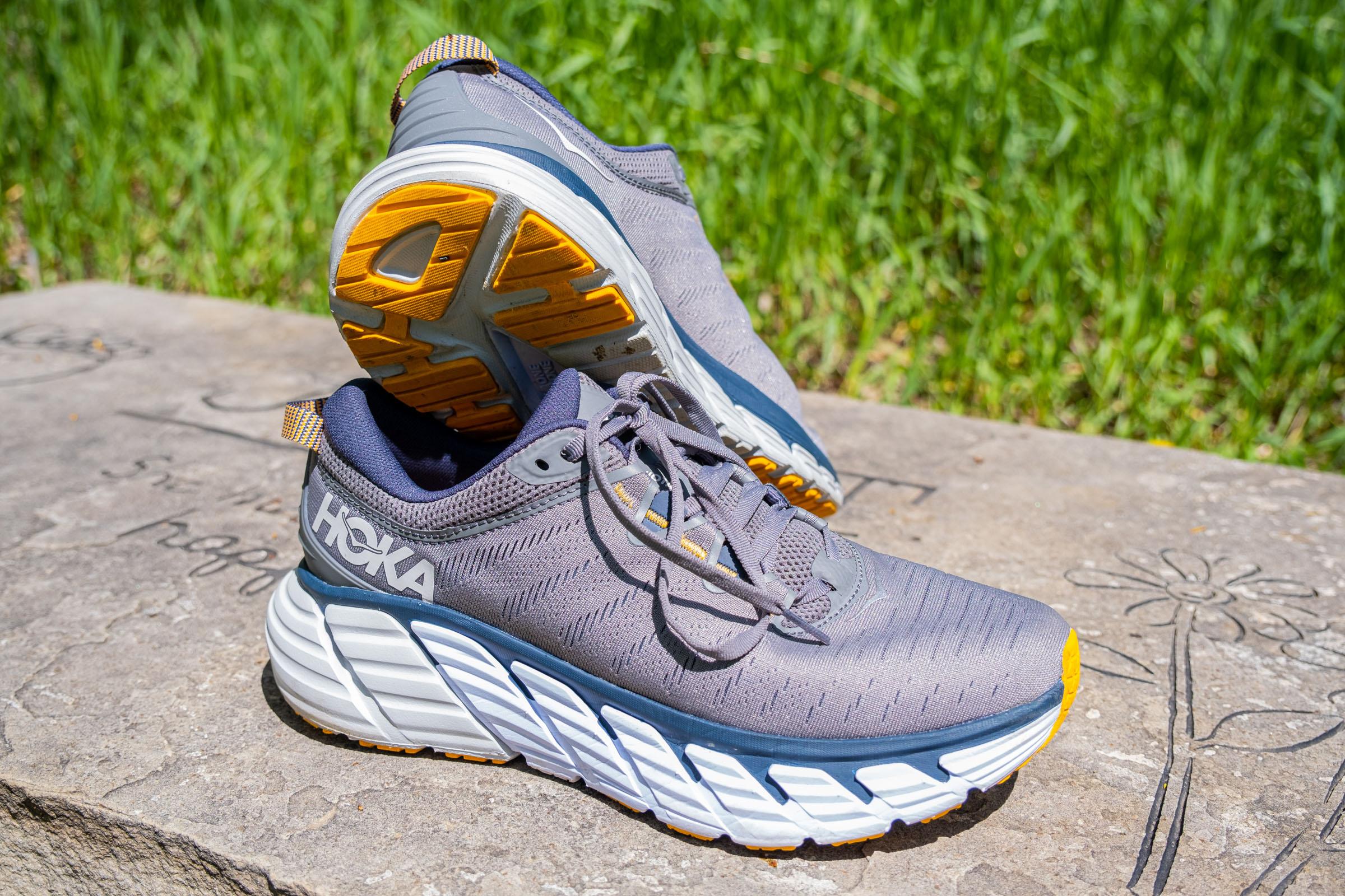 HOKA Bondi L Suede Running Shoes in Celery Lima Bean, HealthdesignShops ...
