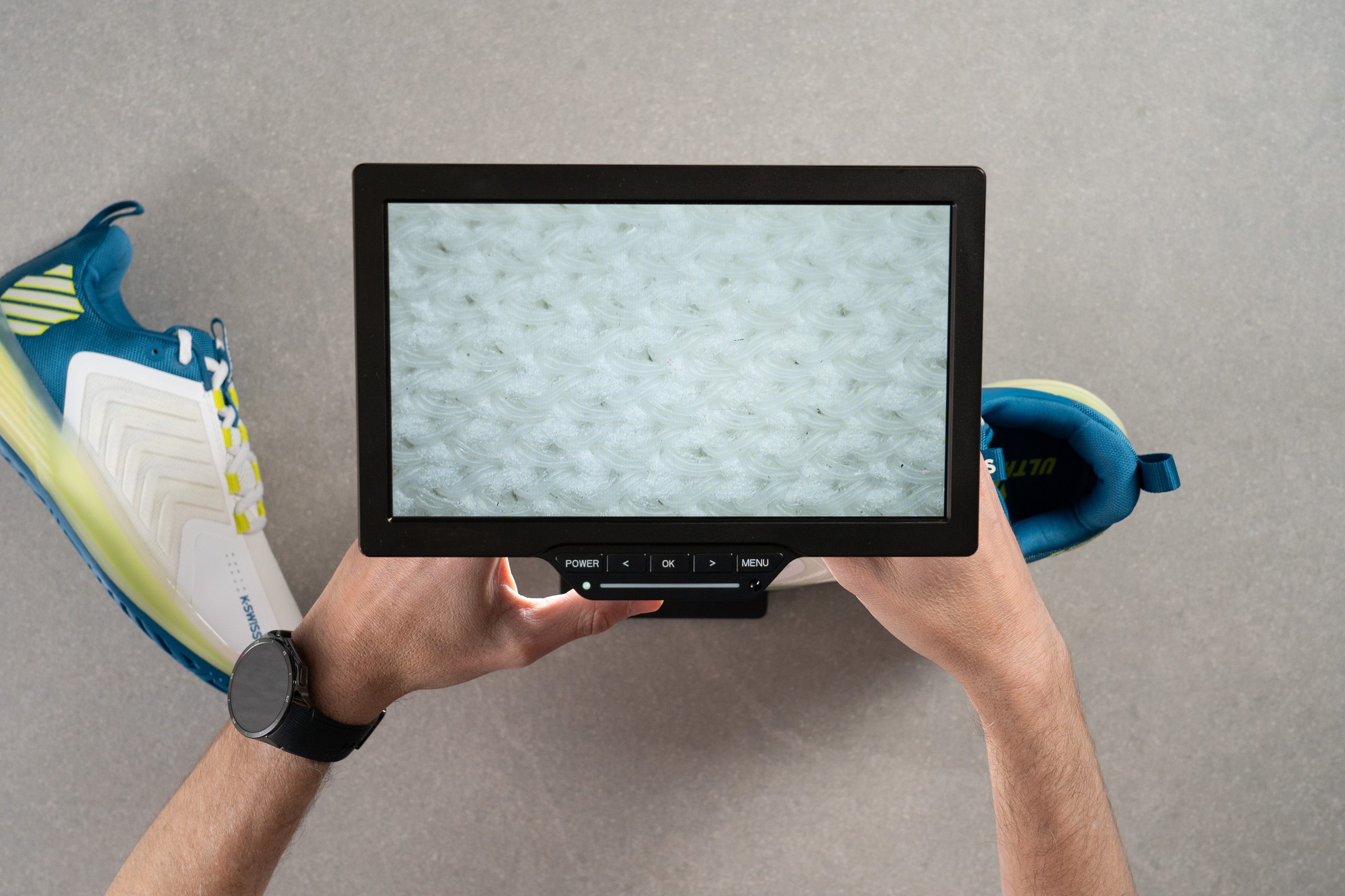 K-Swiss Ultrashot 3 Breathability Microscope test