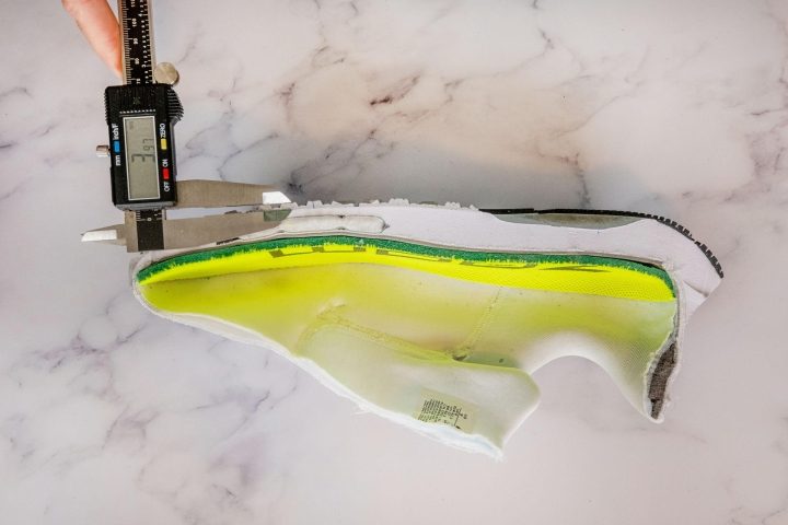 Outsole thickness on paint nike Pegasus 38