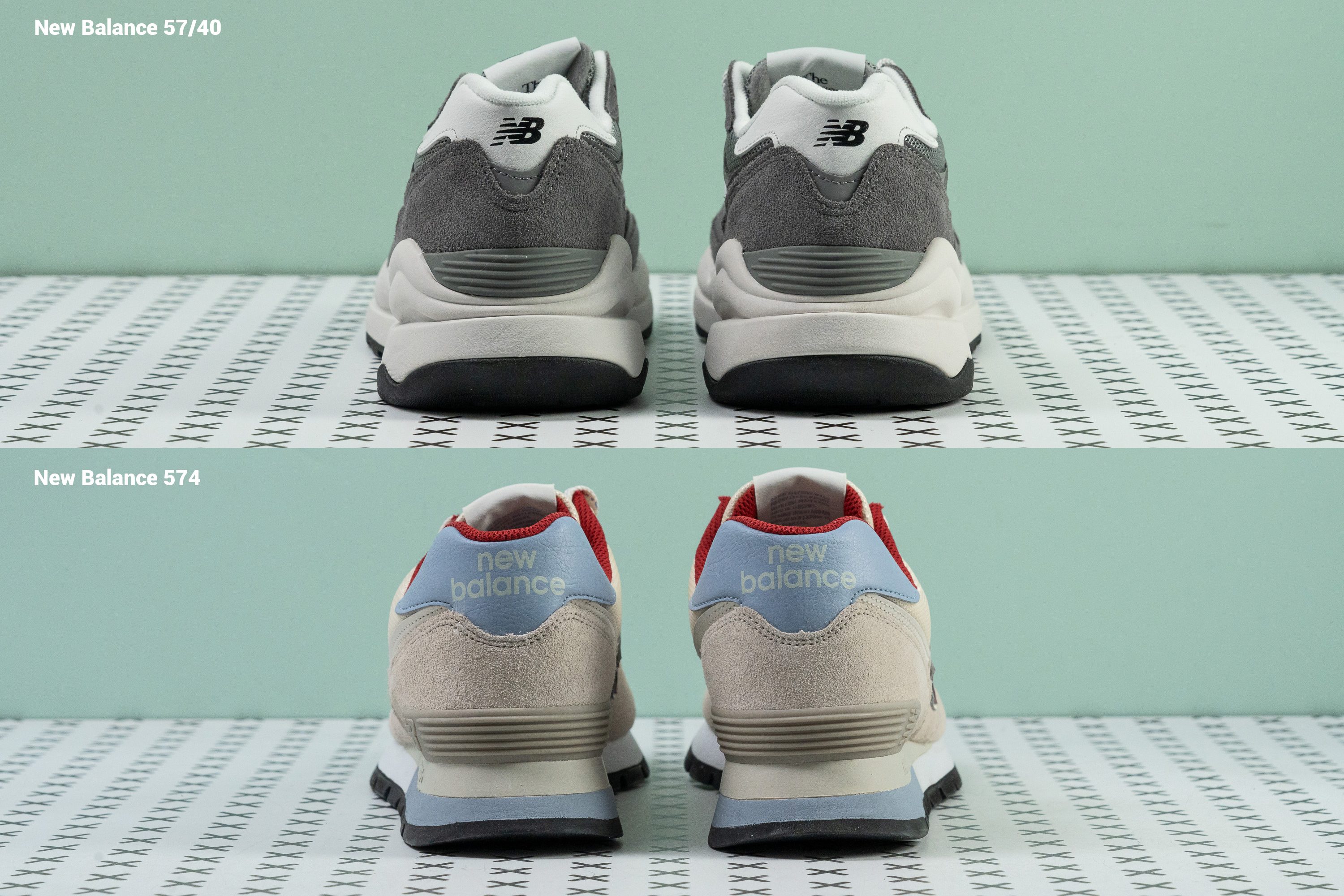 New Balance 57/40 vs 574 heel clip