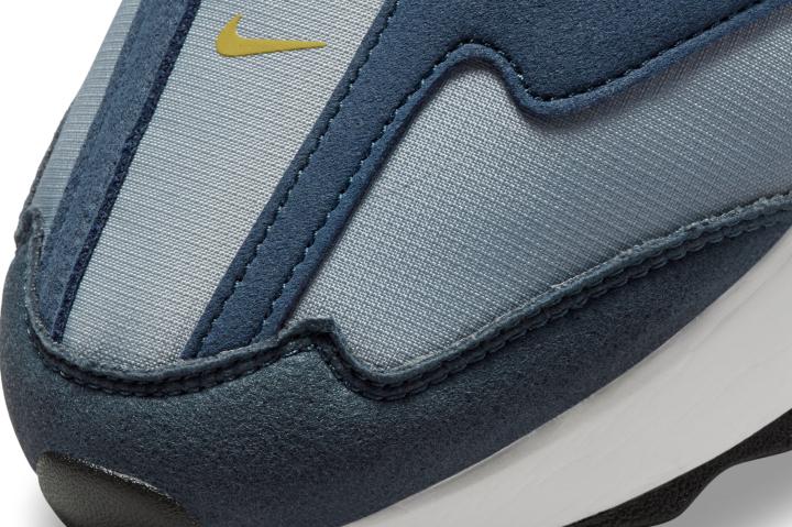 blue and yellow nike shox sale clearance sneakers Dawn lateral view of toe box