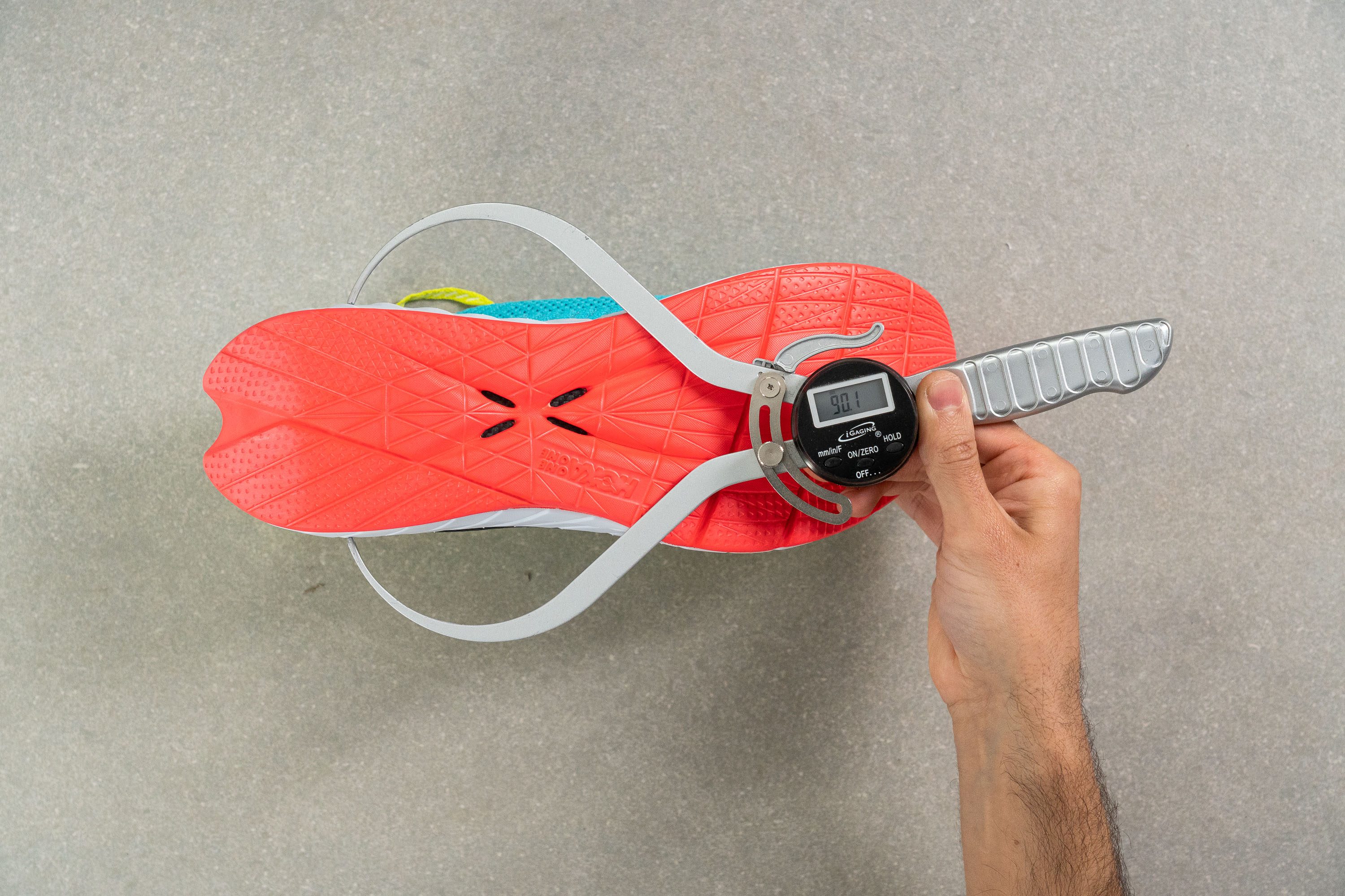 Hoka Carbon X 3 midsole heel width