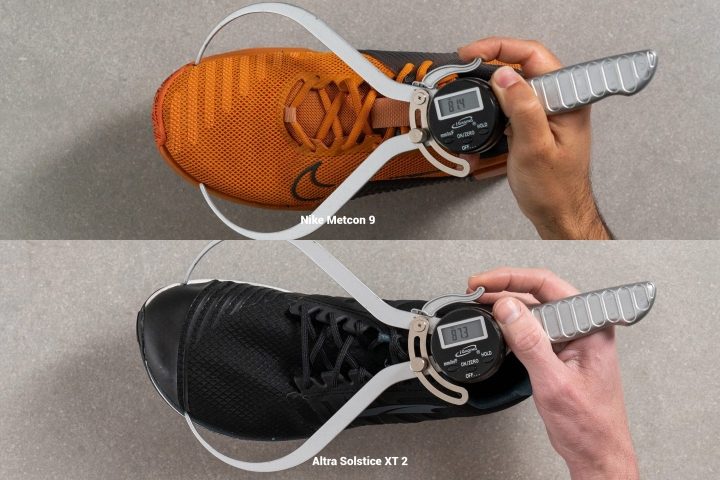 Altra We use an average of four tests. The video shows one of those tests vs Nike Metcon 9 If you need a shoe for outdoor training sessions, consider the