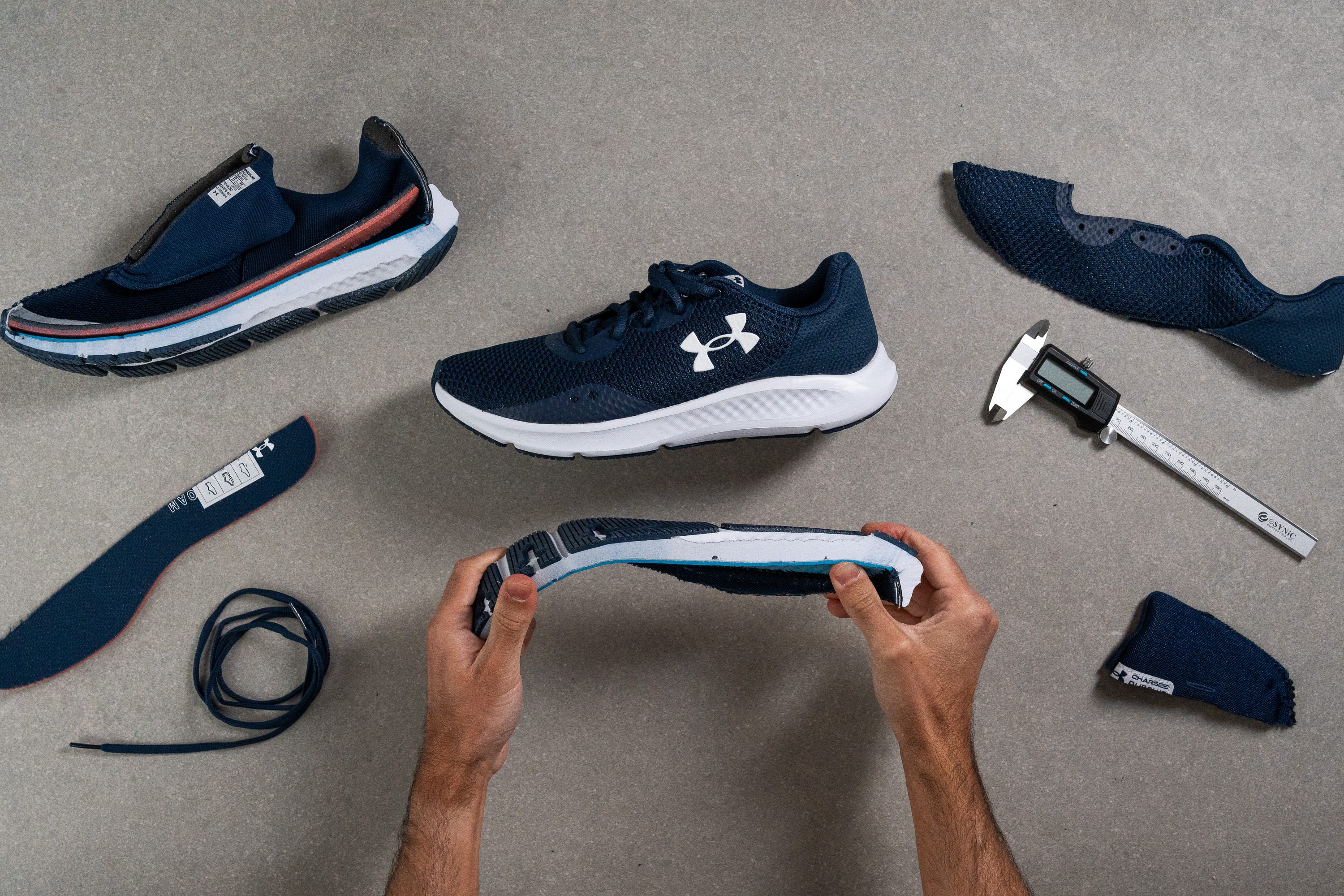 Under Armour Charged Pursuit 3 parts