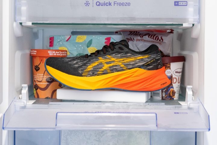 Asics Novablast 3 freezer test