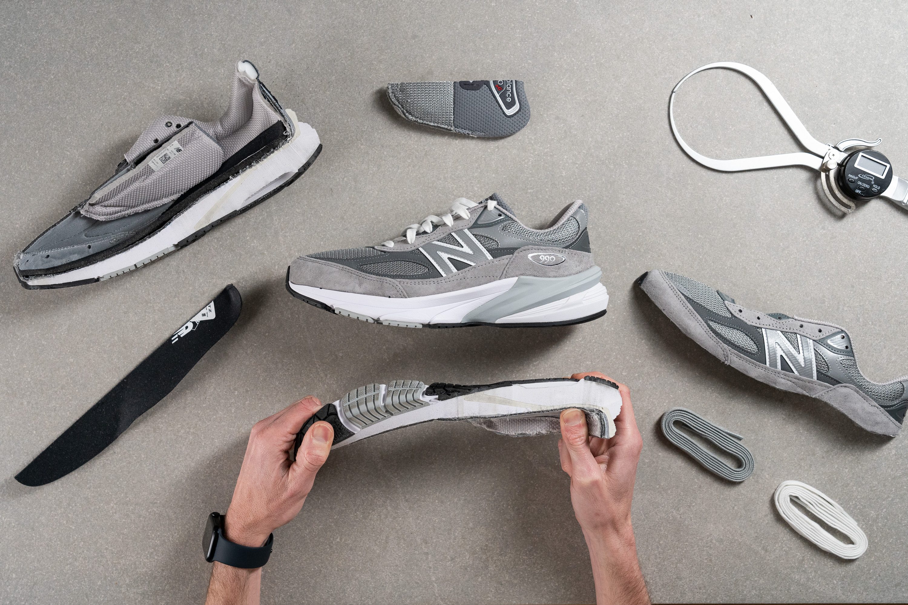 New balance 990 men silver on sale