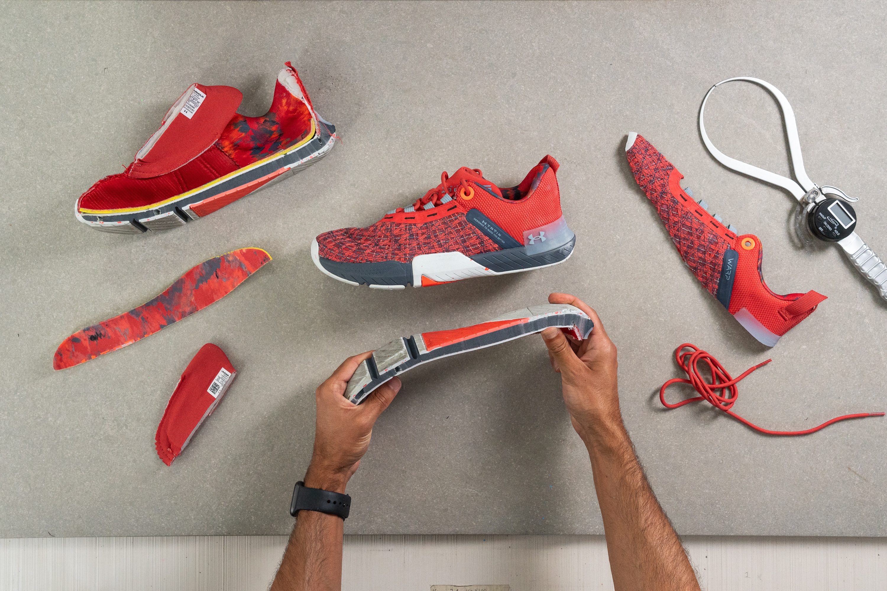 Prueba de laboratorio Under Armour TriBase Reign 5