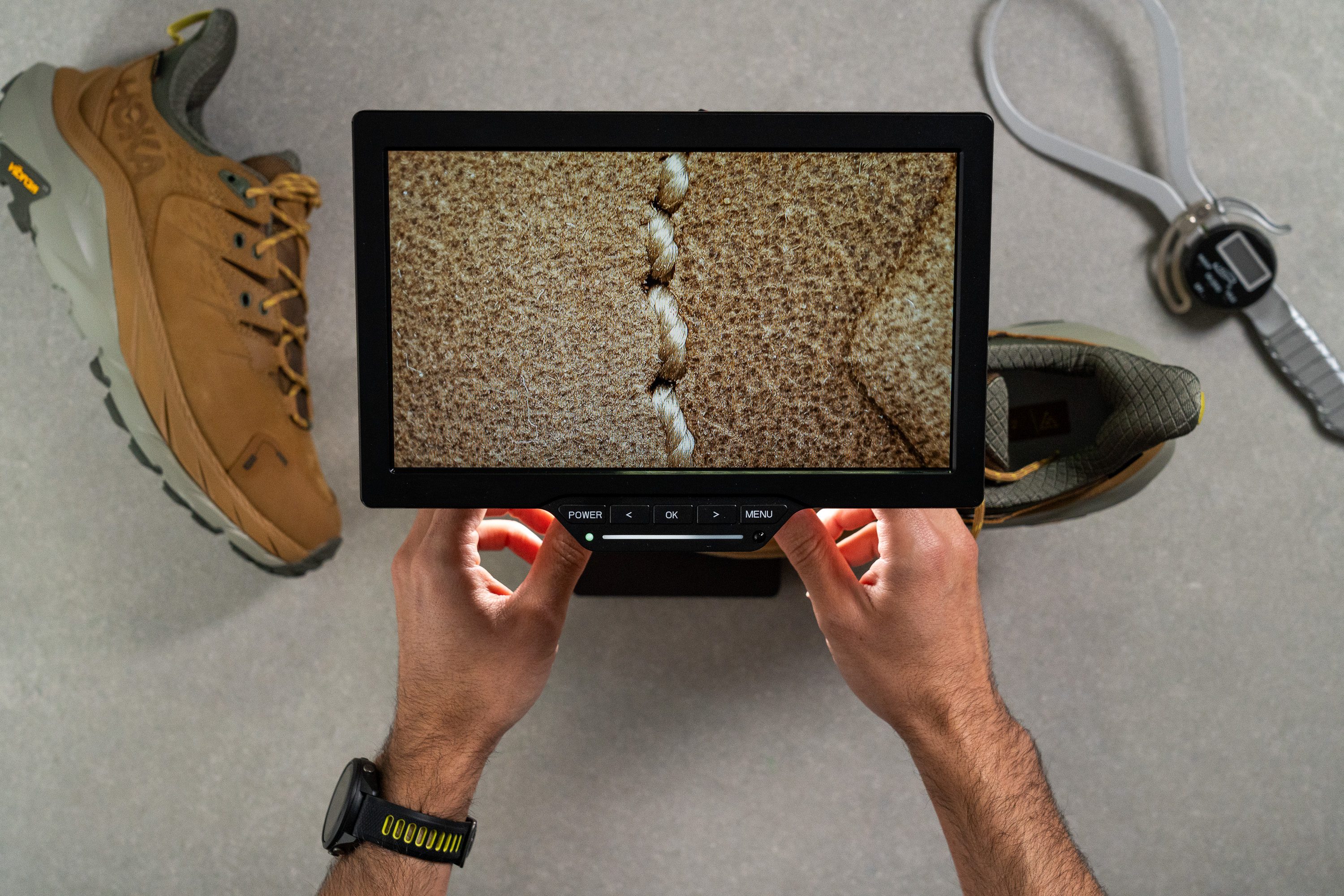 Hoka Kaha 2 Low GTX Breathability Microscope test