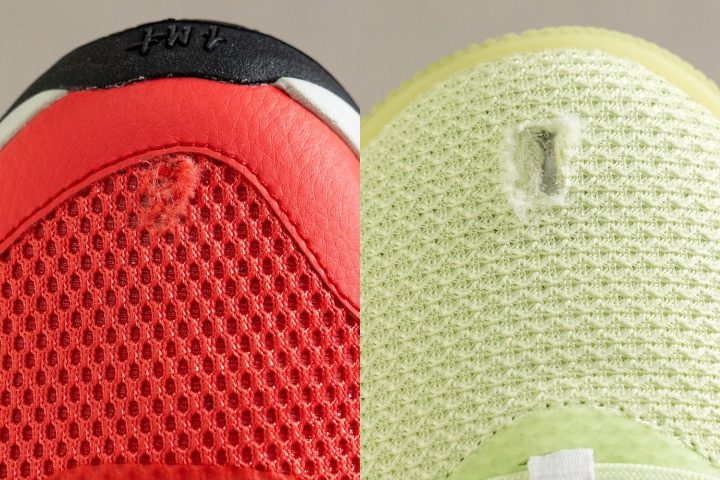 Comparación de durabilidad de la puntera Nike Ja 1 vs Adidas Harden Stepback 3