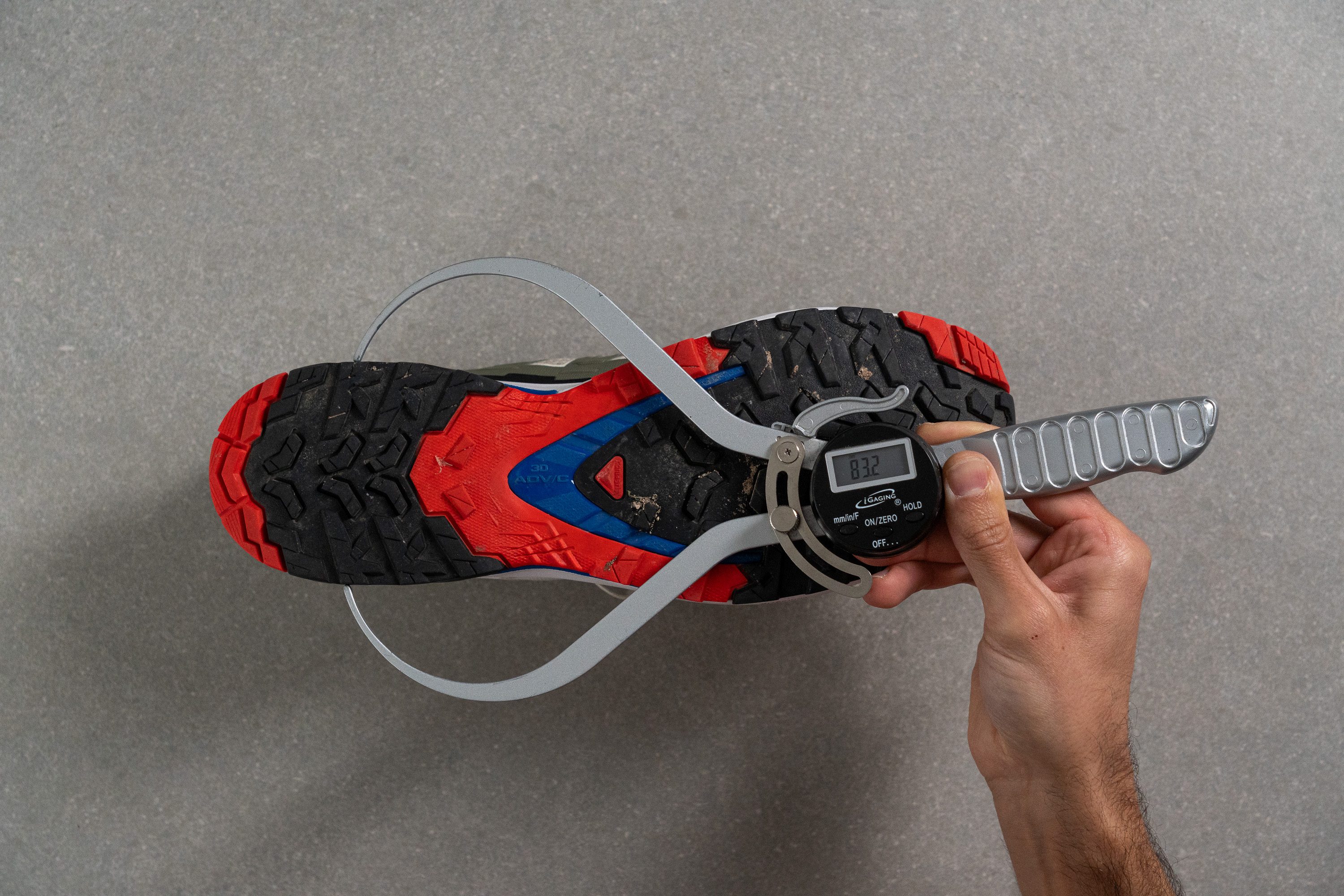 Salomon XA Pro 3D v9 Midsole width in the heel