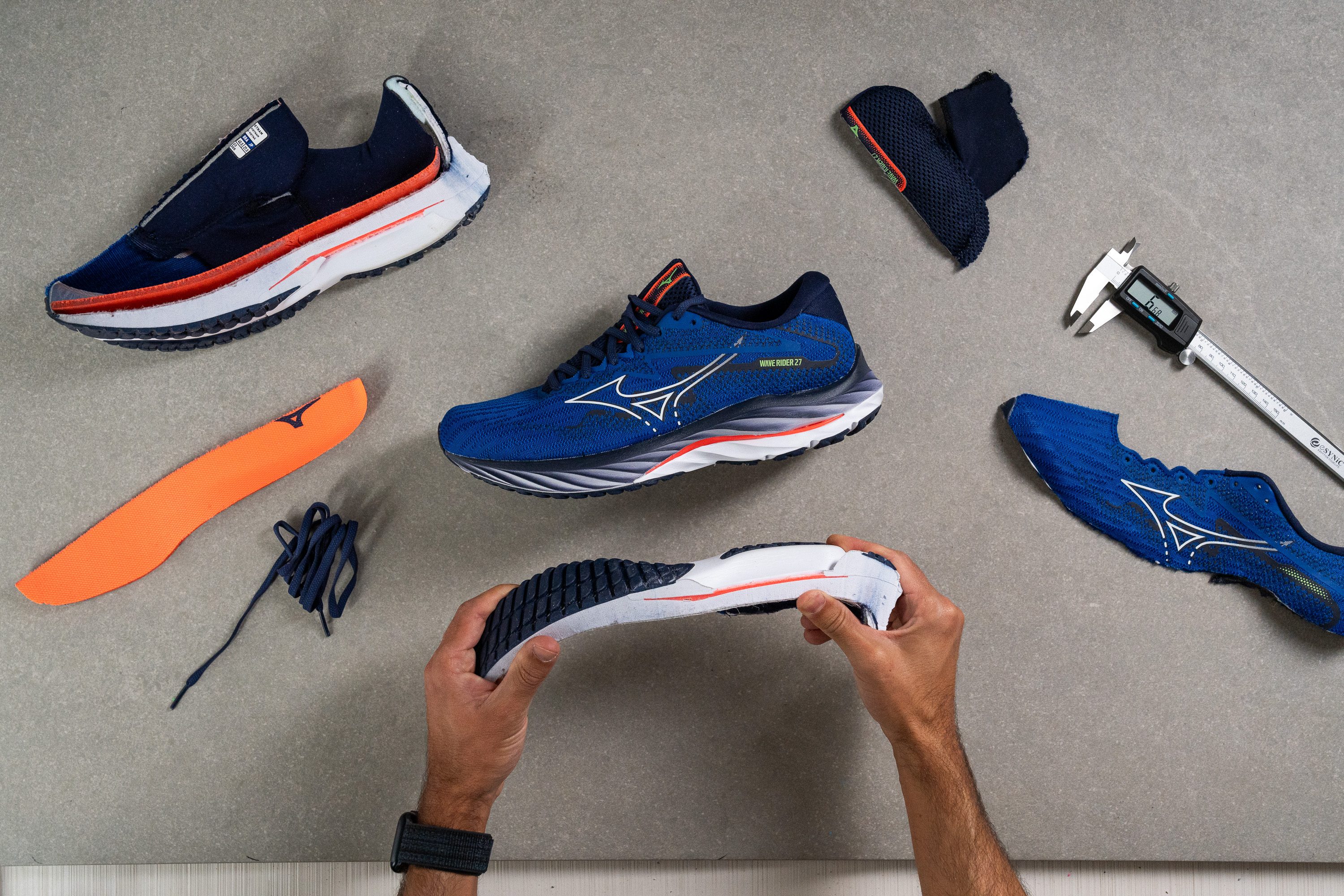 Cut in half Mizuno Wave Rider 27 Review 2023 RunRepeat