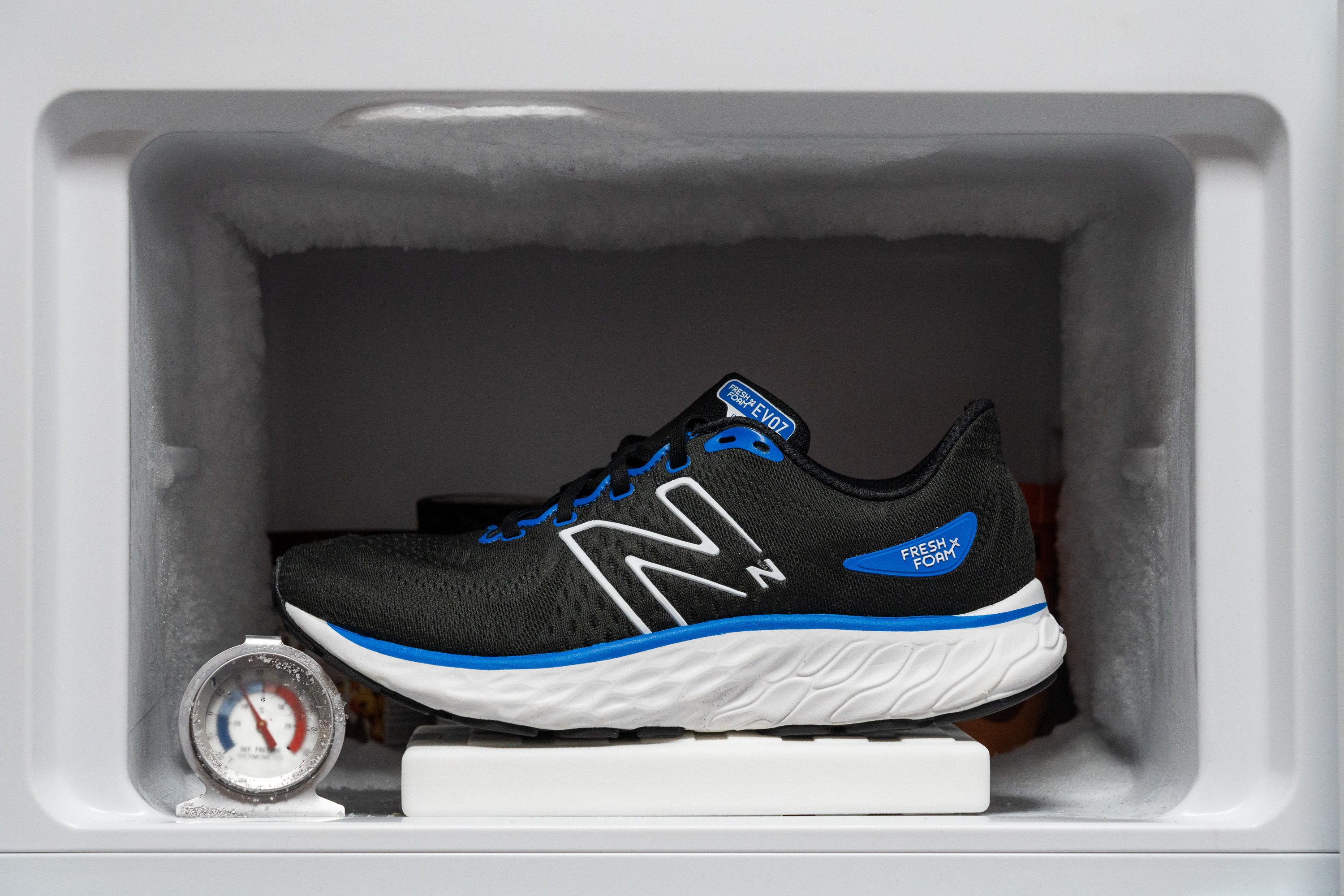 New Balance Fresh Foam X Evoz v3 Midsole softness in cold (%)