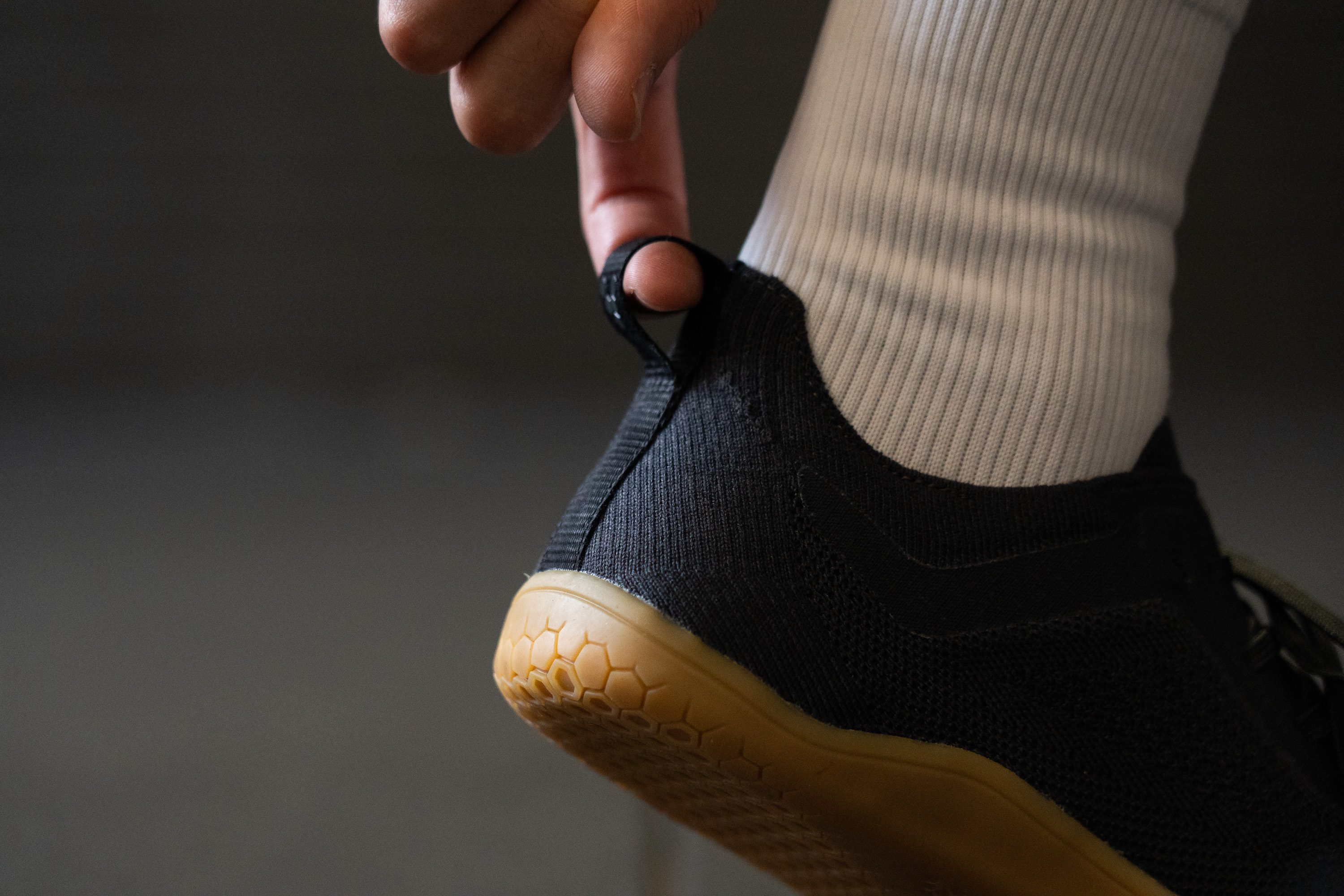 Vivobarefoot Primus Lite Knit Heel tab