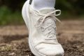 ASH Addict Leren sneaker met dikke zool in wit en fluoriserend geel laces