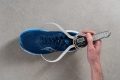 Retro Brave Blue Shoe Toebox width at the widest part