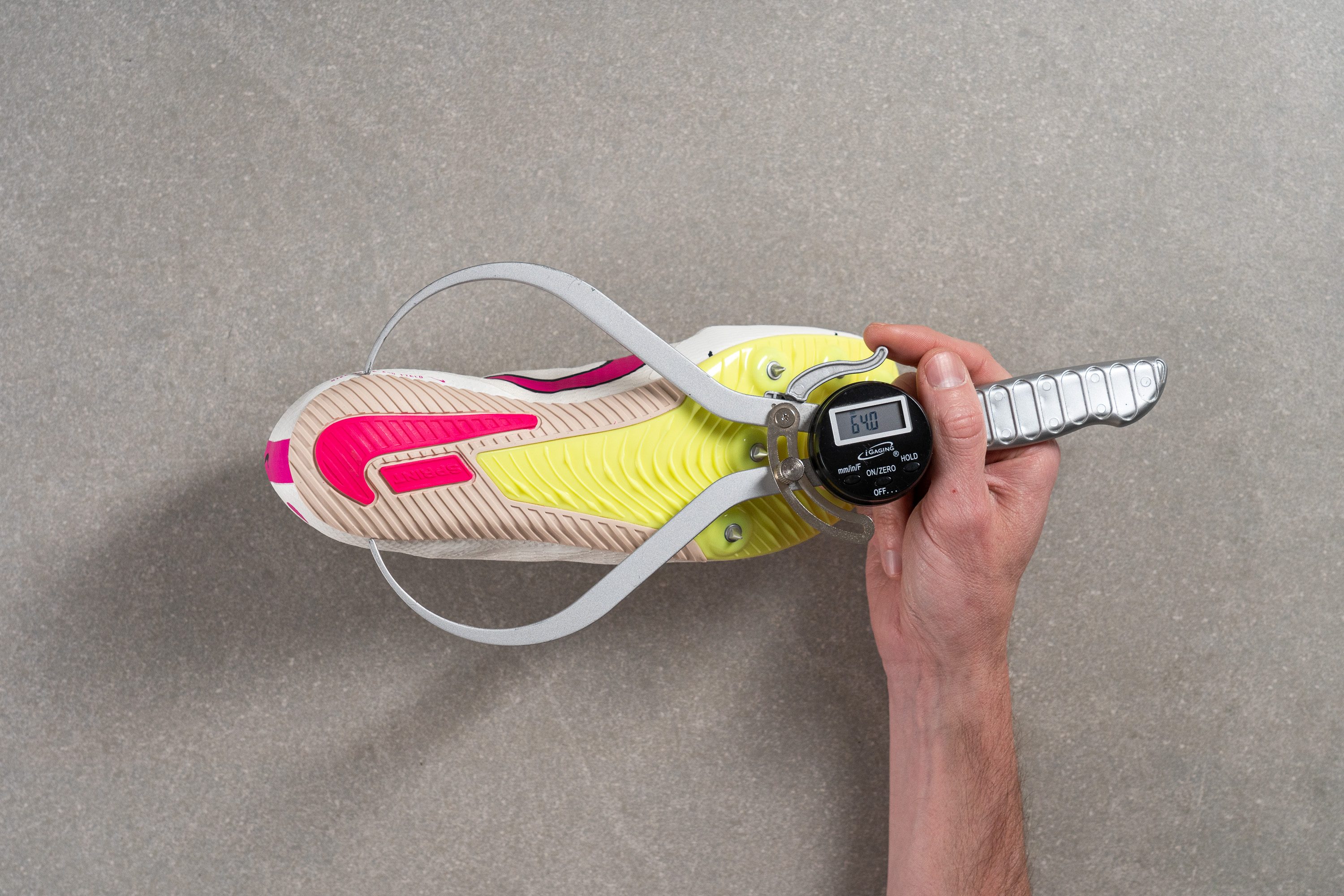 Nike Rival Sprint Midsole width in the heel