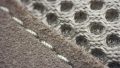 Difference in midsole softness in cold Breathability mesh closeup