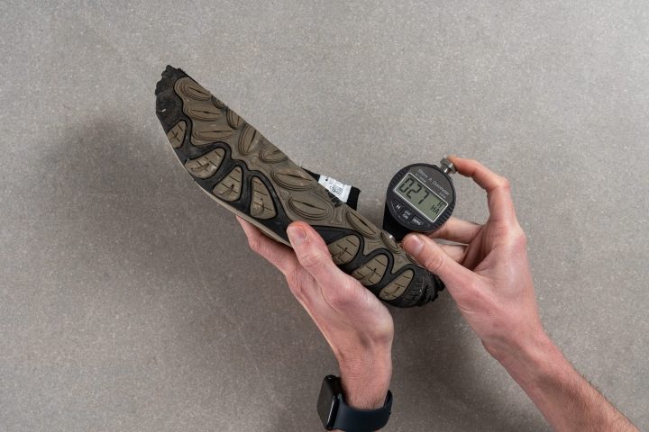 Difference in midsole softness in cold Toebox width at the widest part durometer