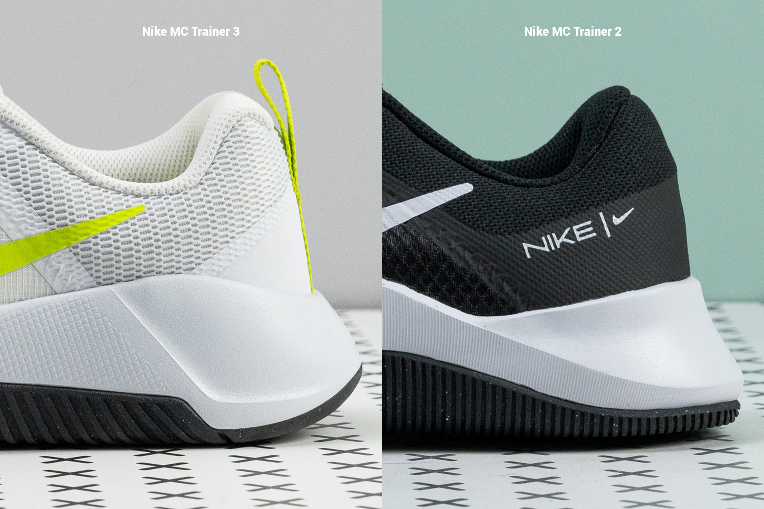 Nike MC Trainer 2 vs 3 heel bevel