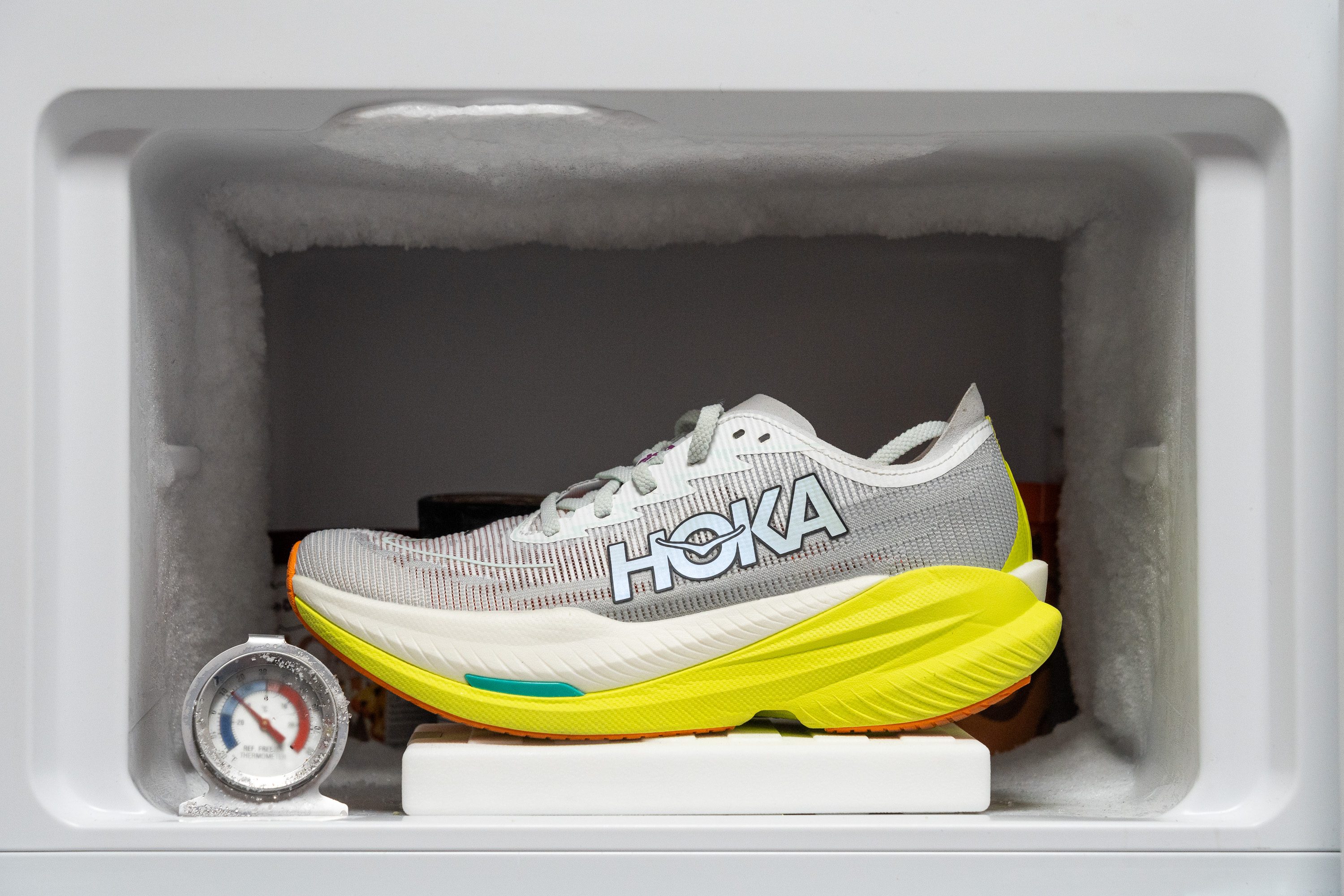 Hoka Mach X 2 Midsole softness in cold (%)