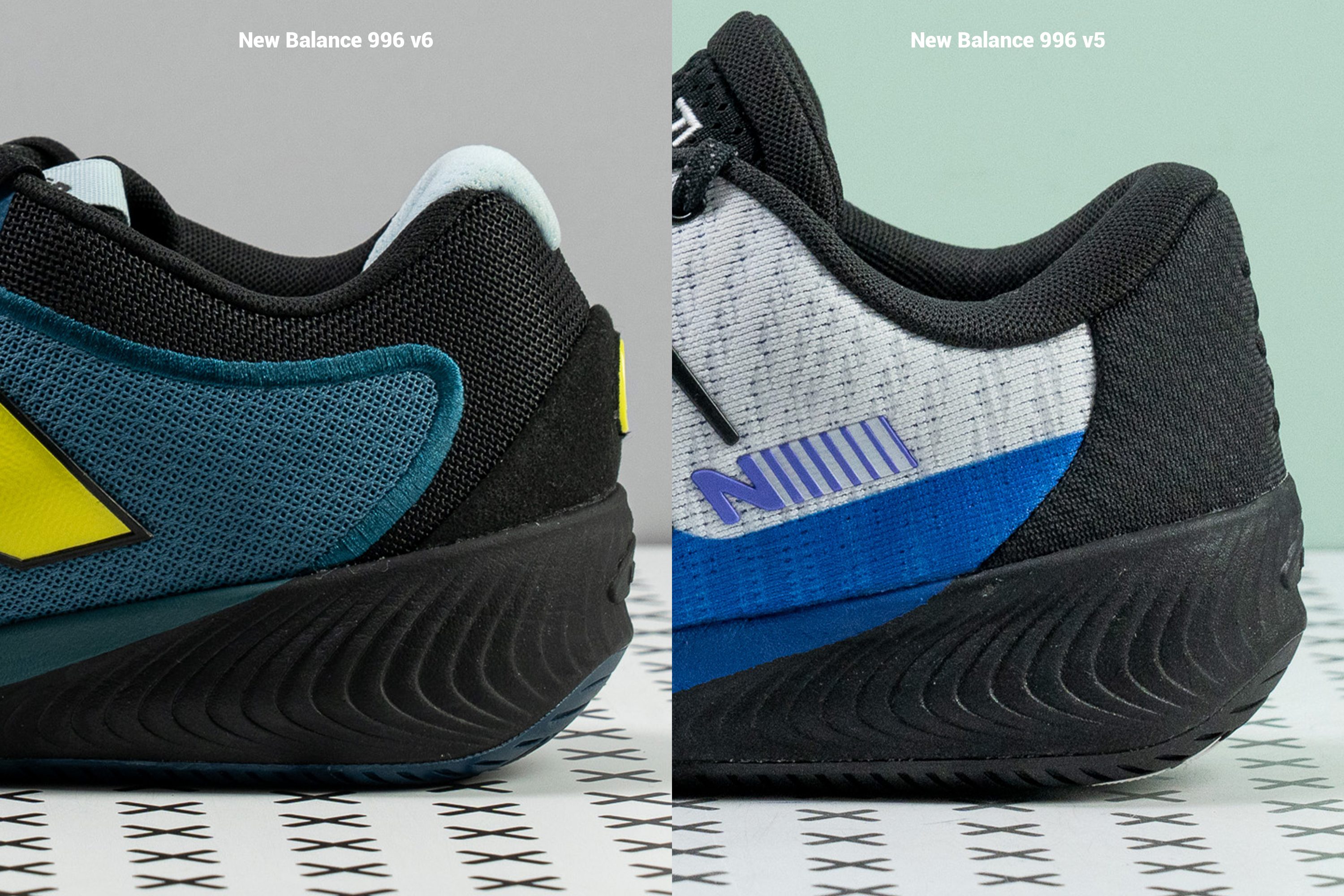 New Balance FuelCell 996 v6 vs v5 collar height comparison