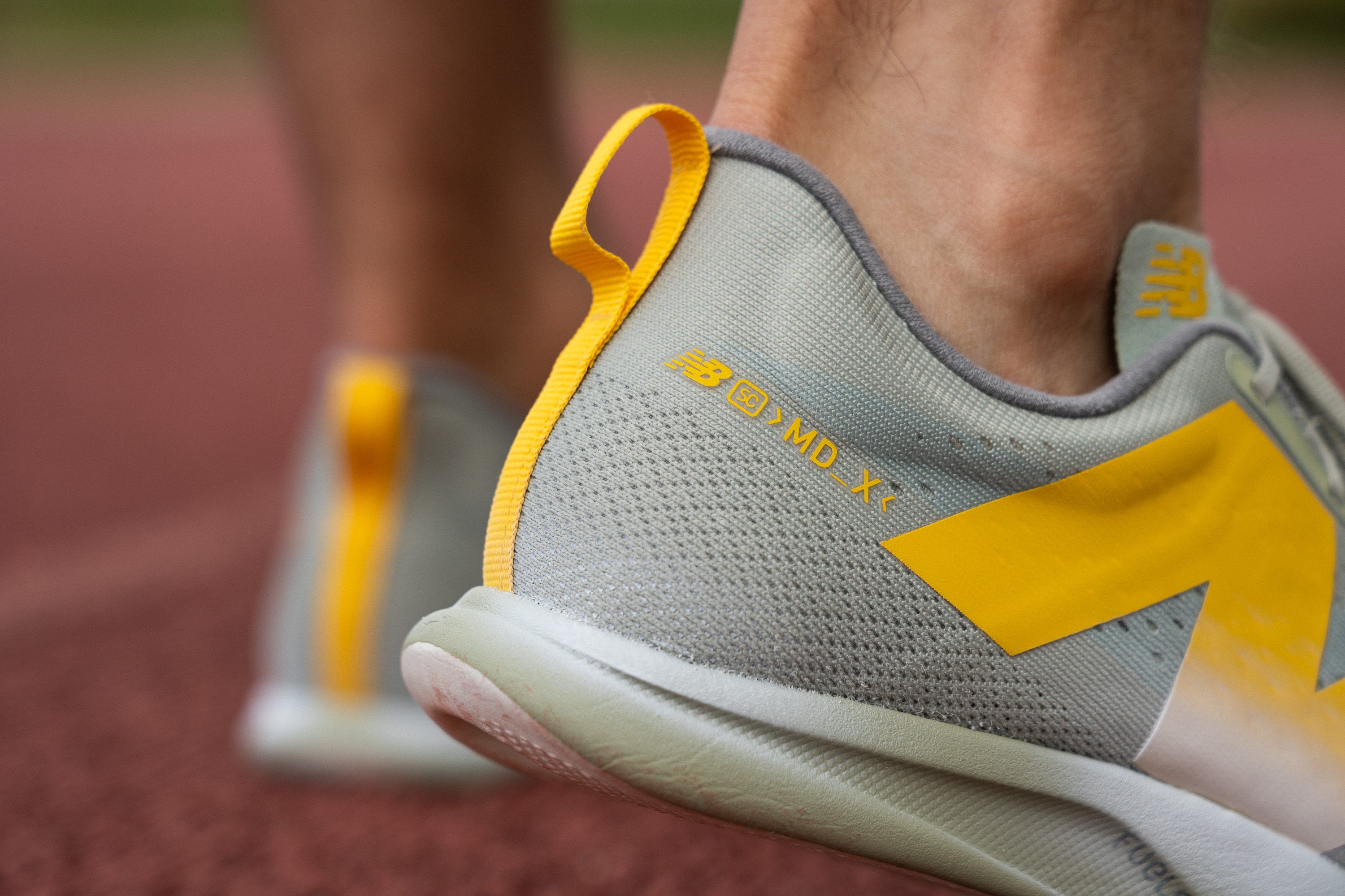 New Balance FuelCell SuperComp MD-X v3 heel area