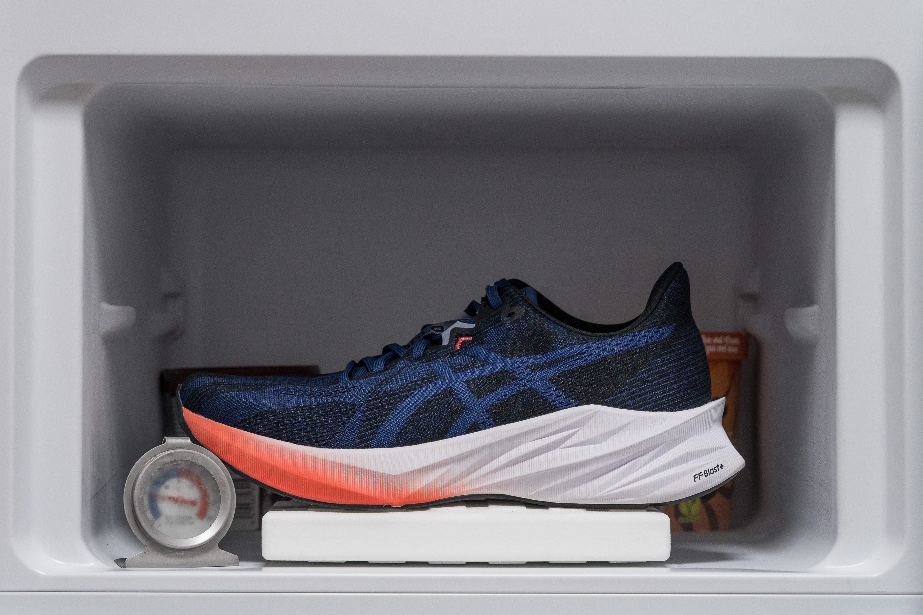 ASICS Dynablast 5 Midsole softness in cold (%)