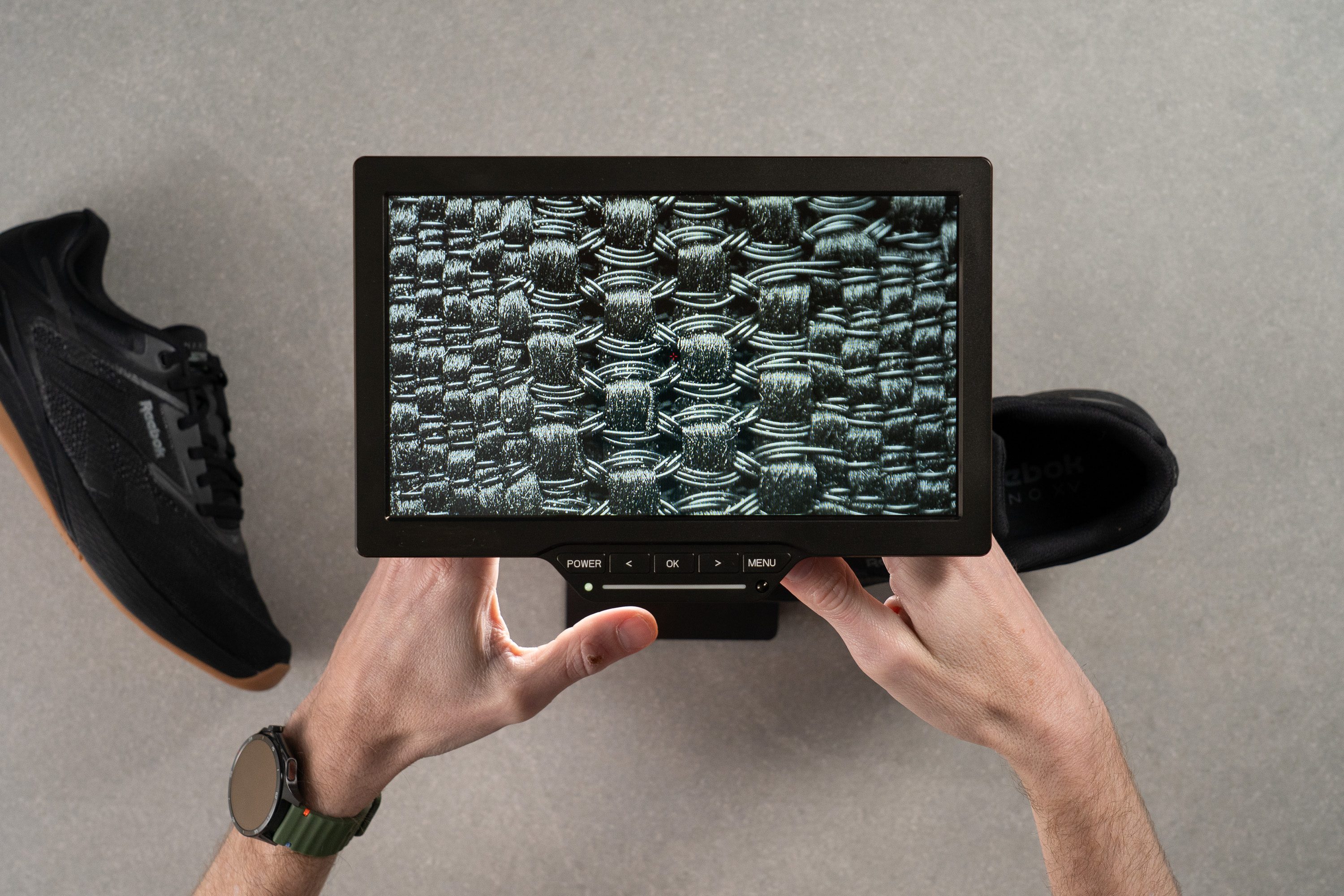 Reebok Nano X5 Breathability Microscope test