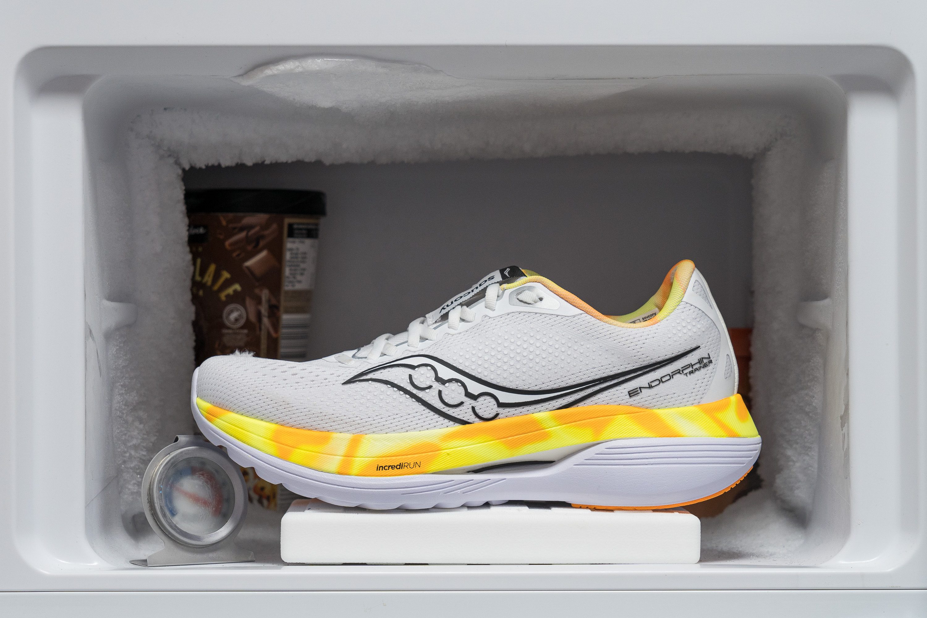 Saucony Endorphin Trainer Midsole softness in cold (%)