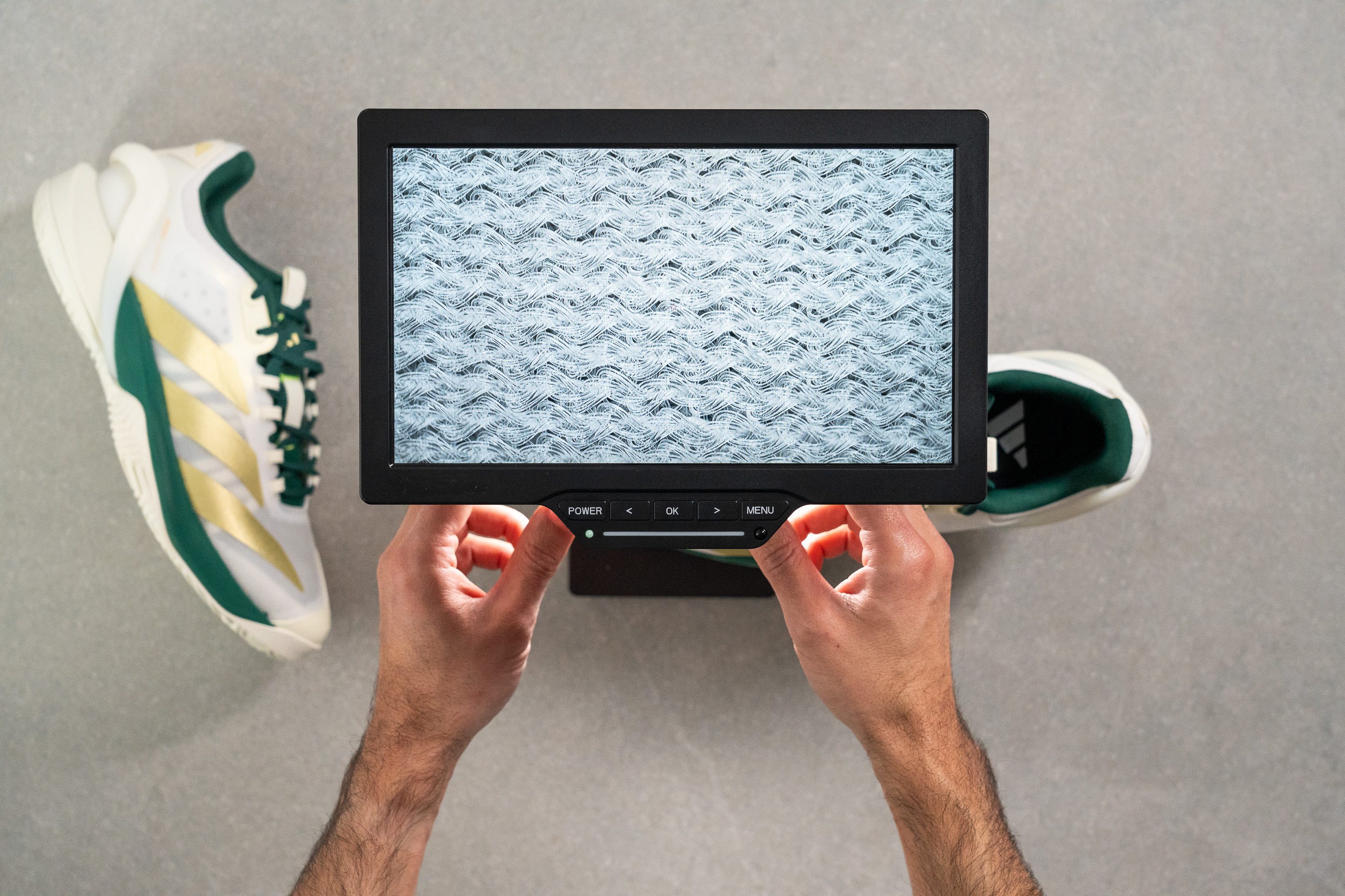 Adidas Adizero Cybersonic 2 Breathability Microscope test