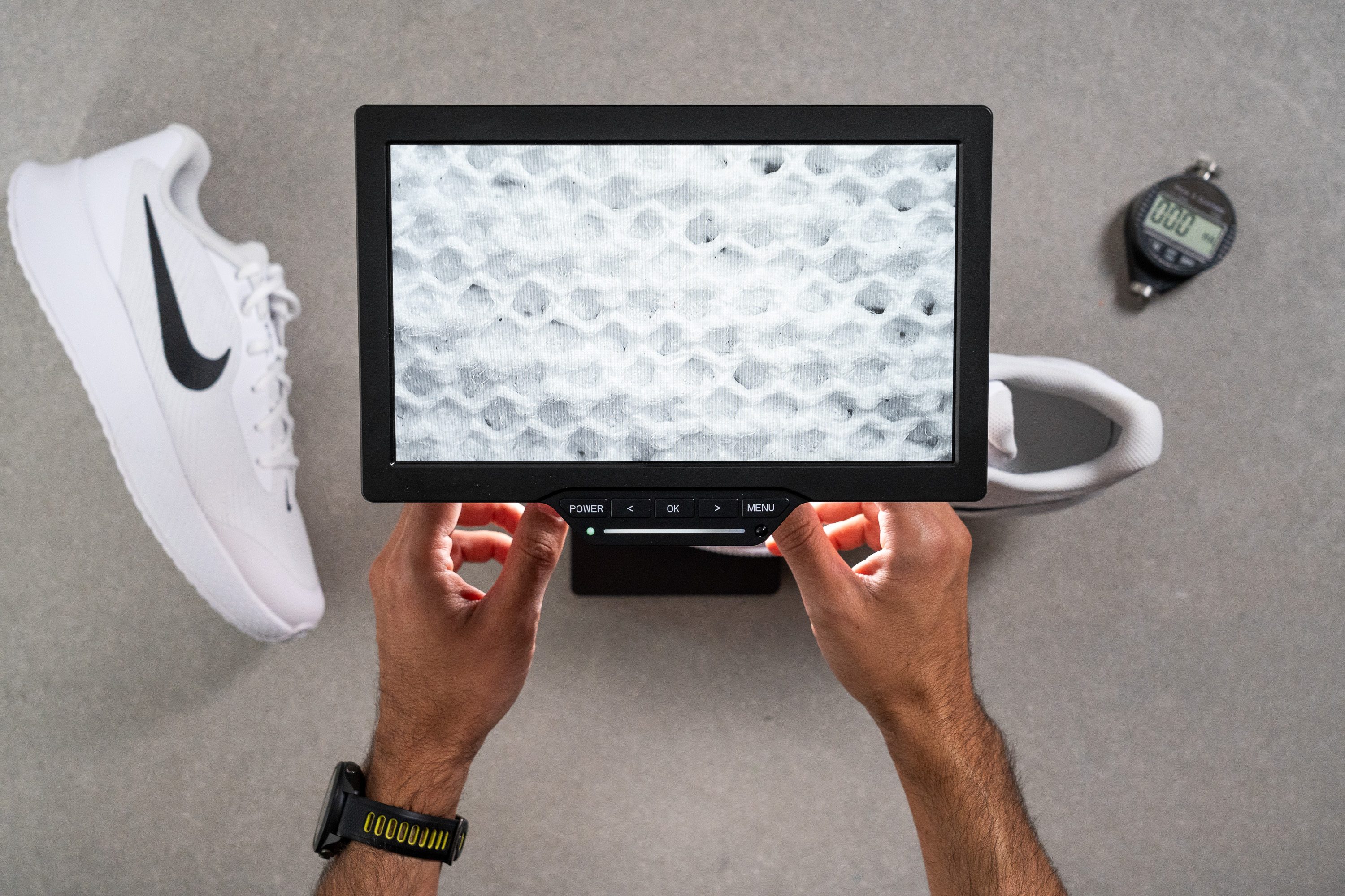 Nike Vapor Lite 3 Breathability Microscope test