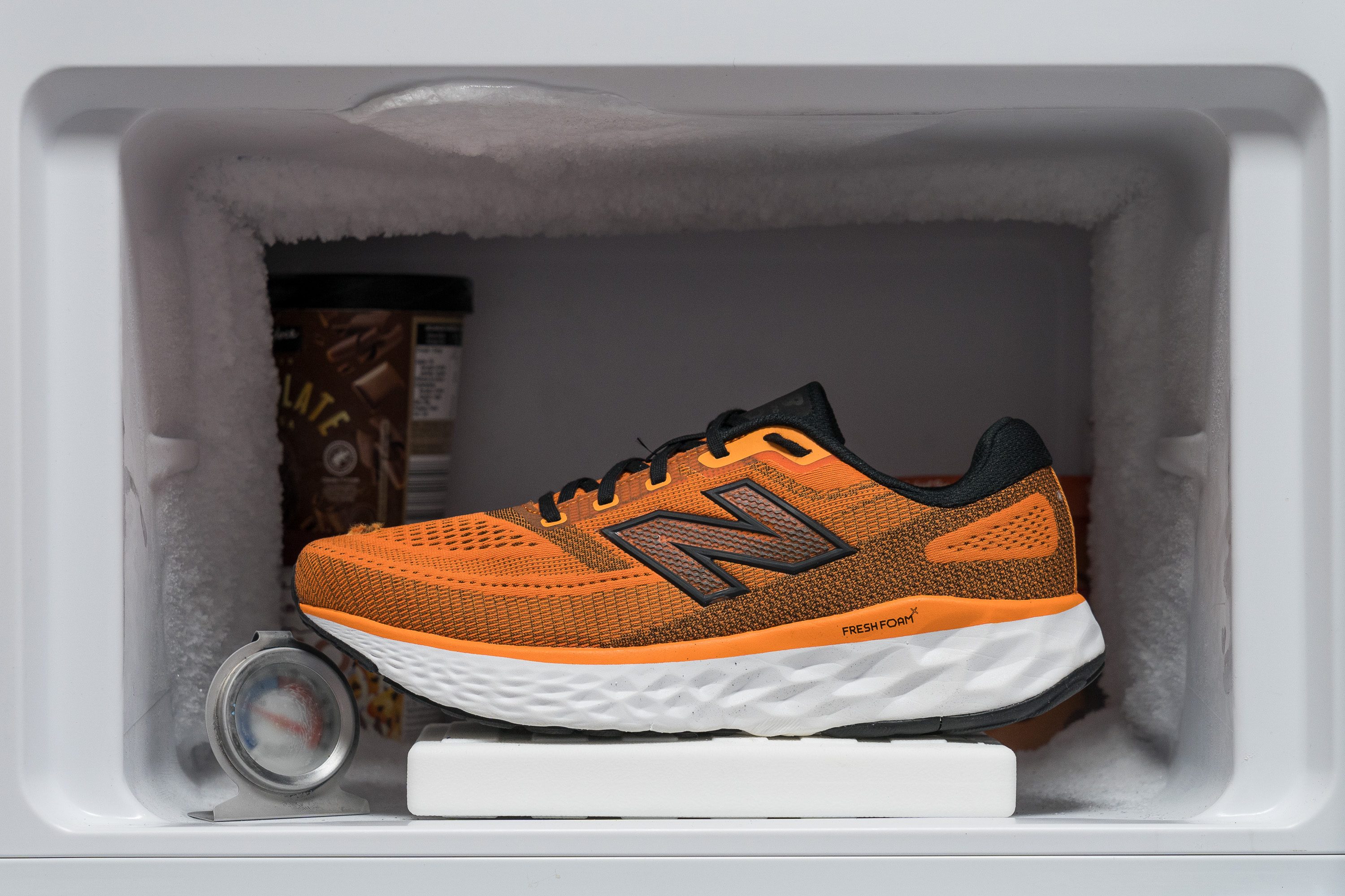 New Balance Fresh Foam X Evoz v4 Midsole softness in cold (%)