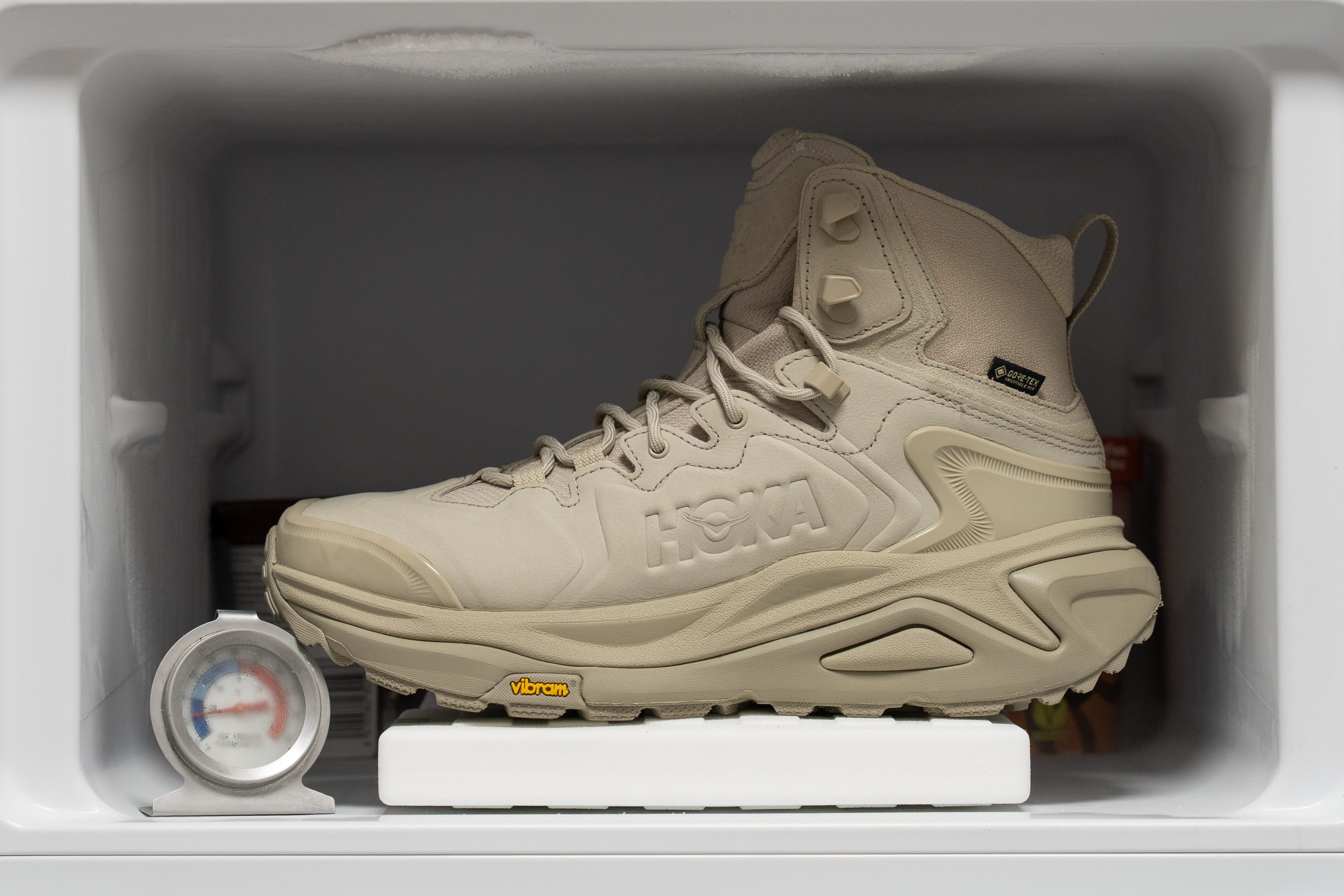 HOKA Kaha 3 GTX Midsole softness in cold (%)