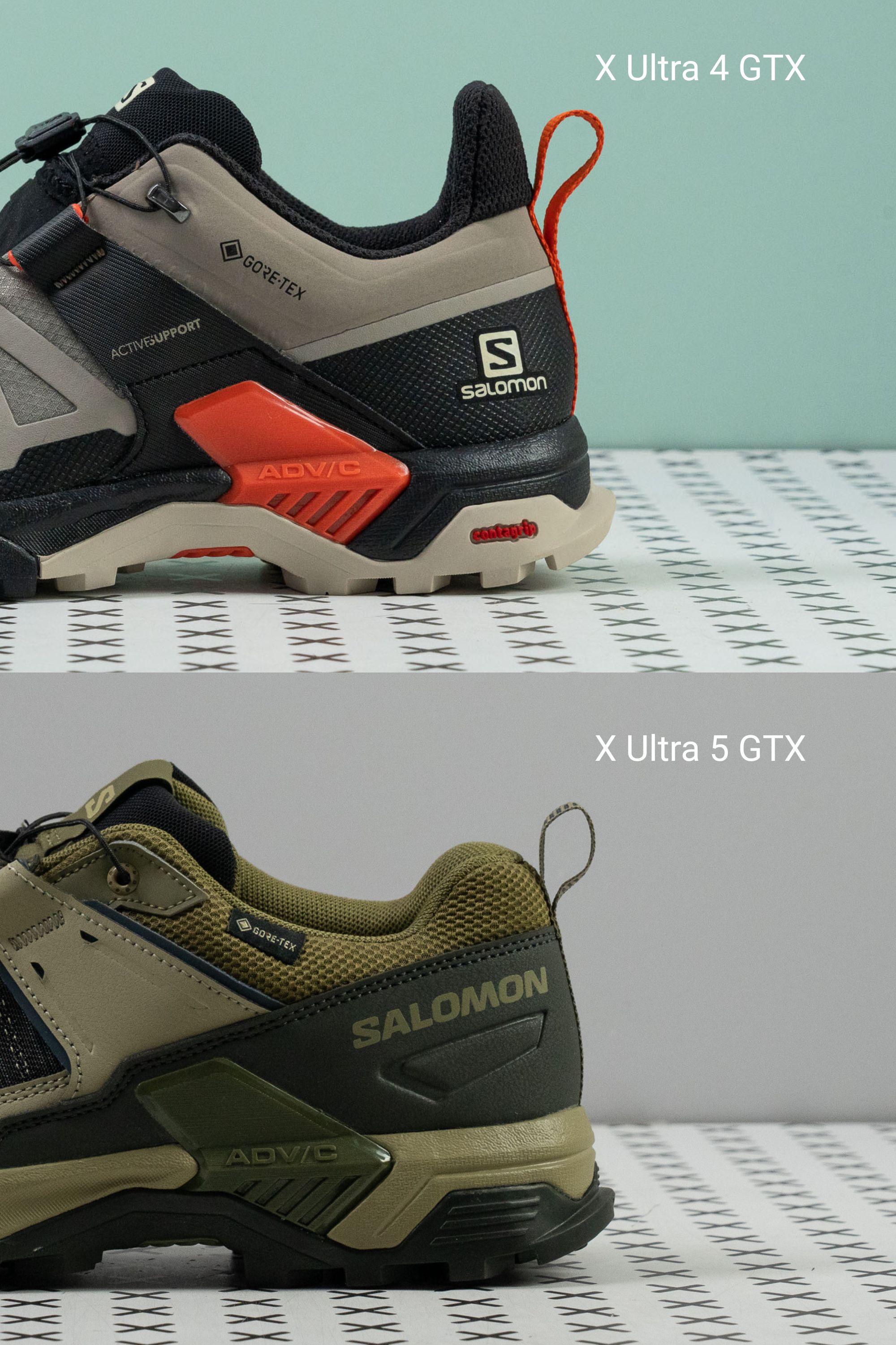 Salomon X Ultra 4 GTX vs 5 GTX collar